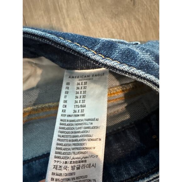 American Eagle Original Straight Jeans Men's Size 34x32 - Picture 4 of 7